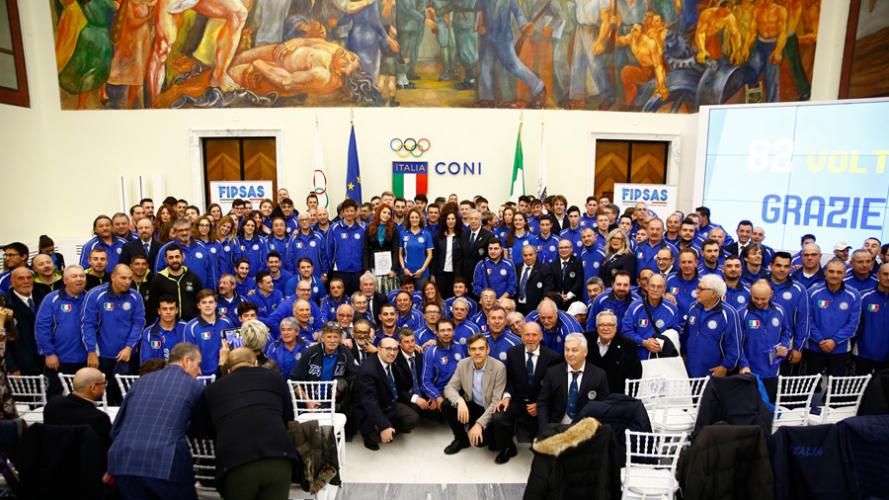 Premiazione Azzurri FIPSAS medaglie 2018 - Salone d'Onore del CONI 02.02.19