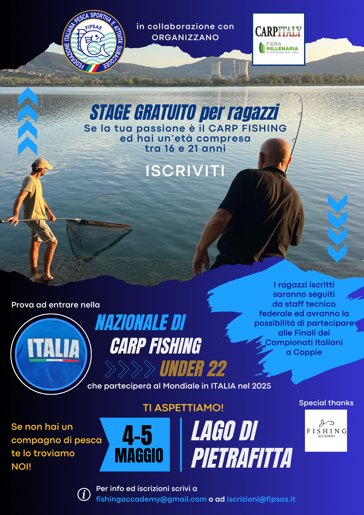 locandina stage CARP FISHING UNDER22